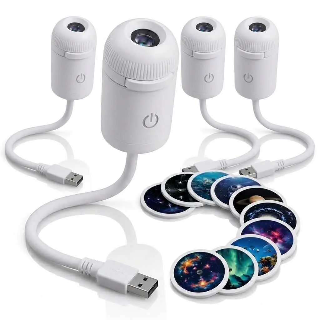 4x StarNest Optical Galaxy Projectors with 12 Discs each